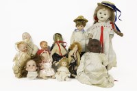 Lot 211 - A collection of dolls
