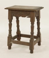 Lot 479 - A 19th century carved oak joint stool