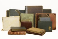 Lot 222 - A box of fifteen old photograph albums