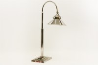 Lot 292 - A nickel plated students lamp