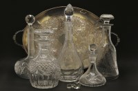 Lot 217 - A collection of cut glass decanters