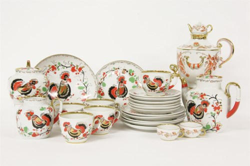 Lot 194 - A quantity of Lomonosov porcelain coffee service
