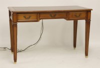 Lot 435 - A modern writing table with two drawers and electrical fittings