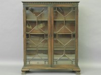 Lot 415 - A Chippendale style mahogany glazed bookcase