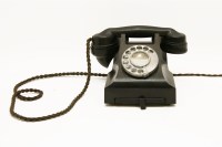 Lot 301 - A black Bakelite telephone model 3321