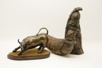 Lot 156 - A oriental bronze figure of an ox
