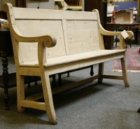 Lot 507 - A Victorian stripped pine settle