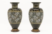 Lot 303 - A pair of Royal Doulton Slaters patent baluster form vases