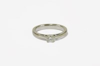 Lot 17 - An 18ct white gold single stone brilliant cut diamond ring