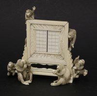 Lot 111 - A Japanese ivory table screen