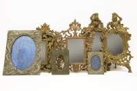 Lot 233 - Five cast metal easel frames with mirrors