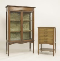 Lot 456 - An Edwardian inlaid display cabinet