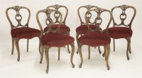 Lot 462 - Six Victorian mahogany dining chairs