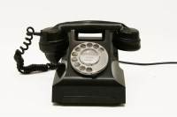 Lot 297 - A black Bakelite telephone model 332l
