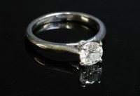 Lot 360 - A platinum single stone diamond ring