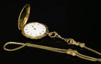 Lot 408 - A French gold hunter fob watch