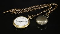 Lot 403 - An American Waltham gold open-faced pocket watch