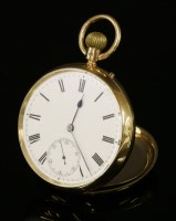 Lot 409 - An 18ct gold open-faced pocket watch