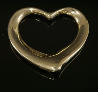 Lot 321 - A gold Tiffany & Co. open heart pendant