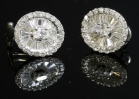 Lot 382 - A pair of white gold