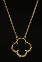 Lot 328 - A gold Van Cleef & Arpels 'Alhambra' necklace