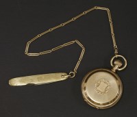 Lot 397 - An American gold hunter pocket watch