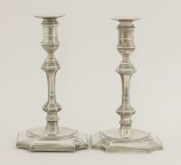 Lot 508 - A pair of matching late Victorian silver candlesticks