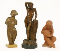 Lot 195 - An Art Deco painted plaster nude
