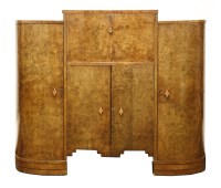 Lot 108 - An Art Deco walnut cocktail cabinet