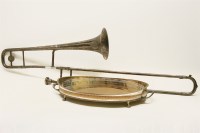 Lot 401A - A silvered trombone