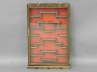 Lot 505A - A Chinese hardwood wall mounted display cabinet