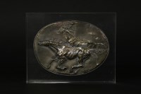 Lot 232 - A silvered horse plaque