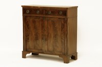 Lot 487 - An early 19th century mahogany dwarf side cabinet/chiffonier