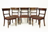 Lot 503 - A set of five mahogany dining chairs