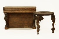 Lot 524 - An Indian hardwood 'elephant' occasional table