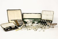 Lot 144 - An assortment of silver and plated cutlery