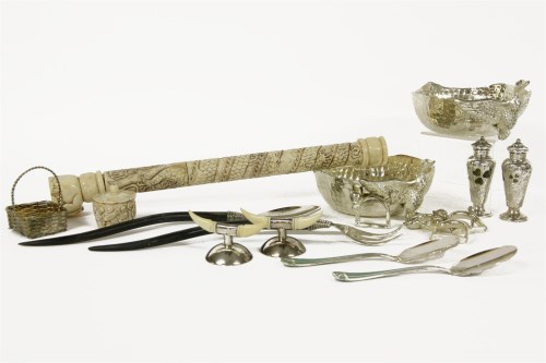 Lot 123 - Silver and silver plate sundries