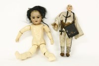 Lot 239 - A character bisque Chinese doll with sleeping brown eyes