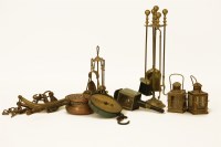 Lot 332 - A collection of copper and brass wares to include