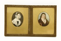 Lot 206 - Two portrait miniatures
A YOUNG MAN HOLDING A BOOK;
A GIRL IN A BLACK DRESS