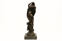 Lot 278 - A bronze figure of a naked lady and cherub