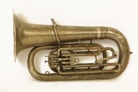 Lot 385 - A silver plated 'trumphonic' tuba