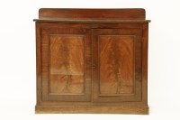 Lot 479 - A 19th  century mahogany two door cabinet on plinth base