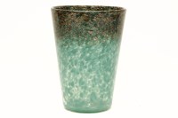 Lot 258 - A green and black Monart vase