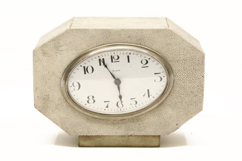 Lot 261 - An Art Deco shagreen mantle clock