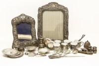 Lot 92 - Two silver repousse photograph frames
