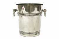 Lot 372 - A silver plated ice bucket of tapering cylindrical form