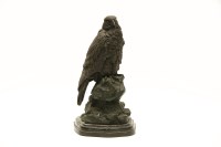 Lot 370 - A modern bronze of a falcon