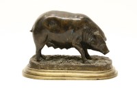 Lot 371 - A modern bronze of a pig