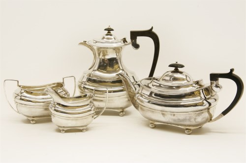 Lot 197 - A four piece silver tea service